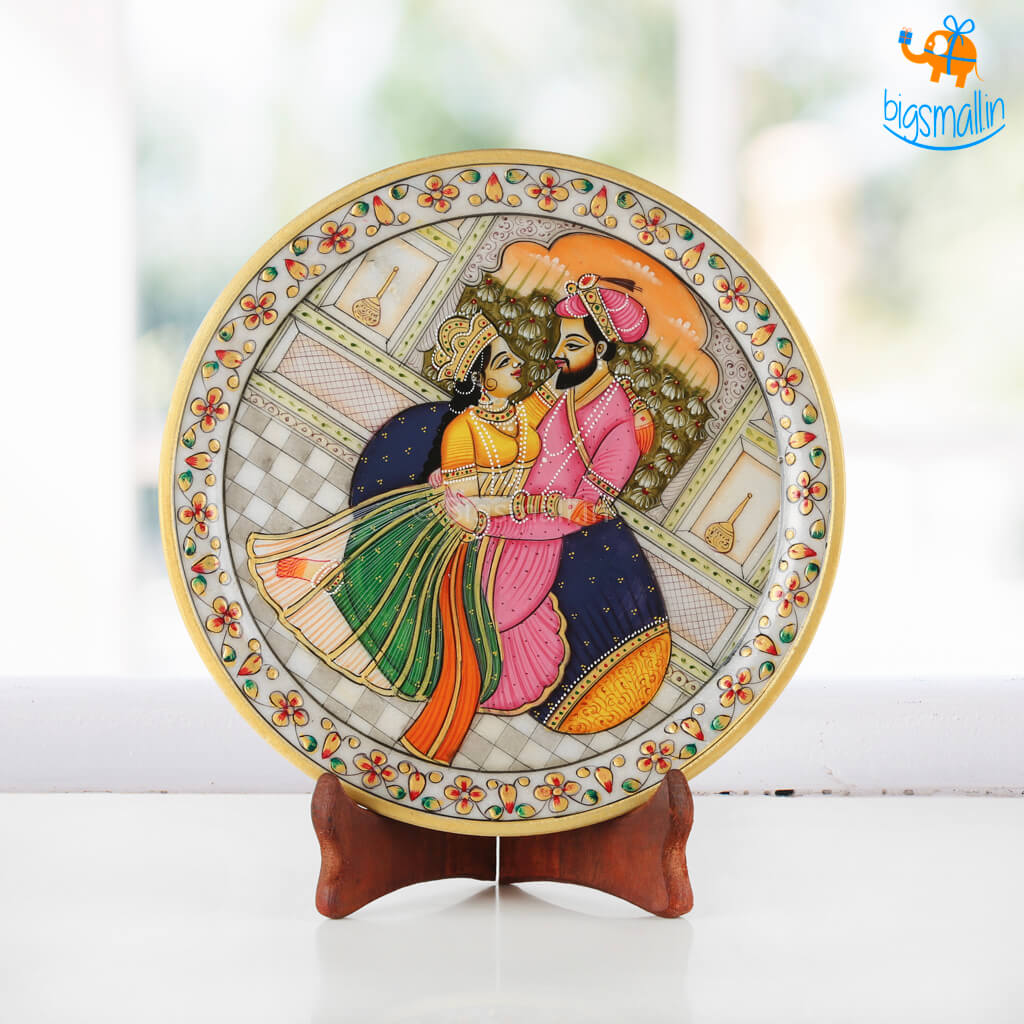 Hand painted Decorative Plate with Stand