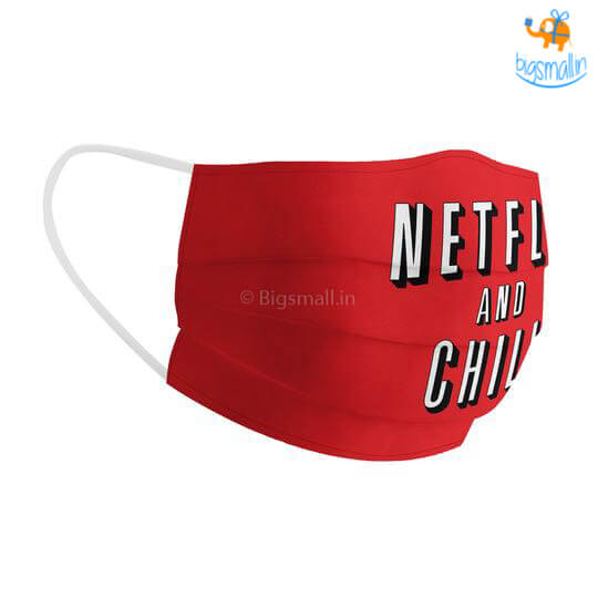 Netflix & Chill Cotton Mask With Filter