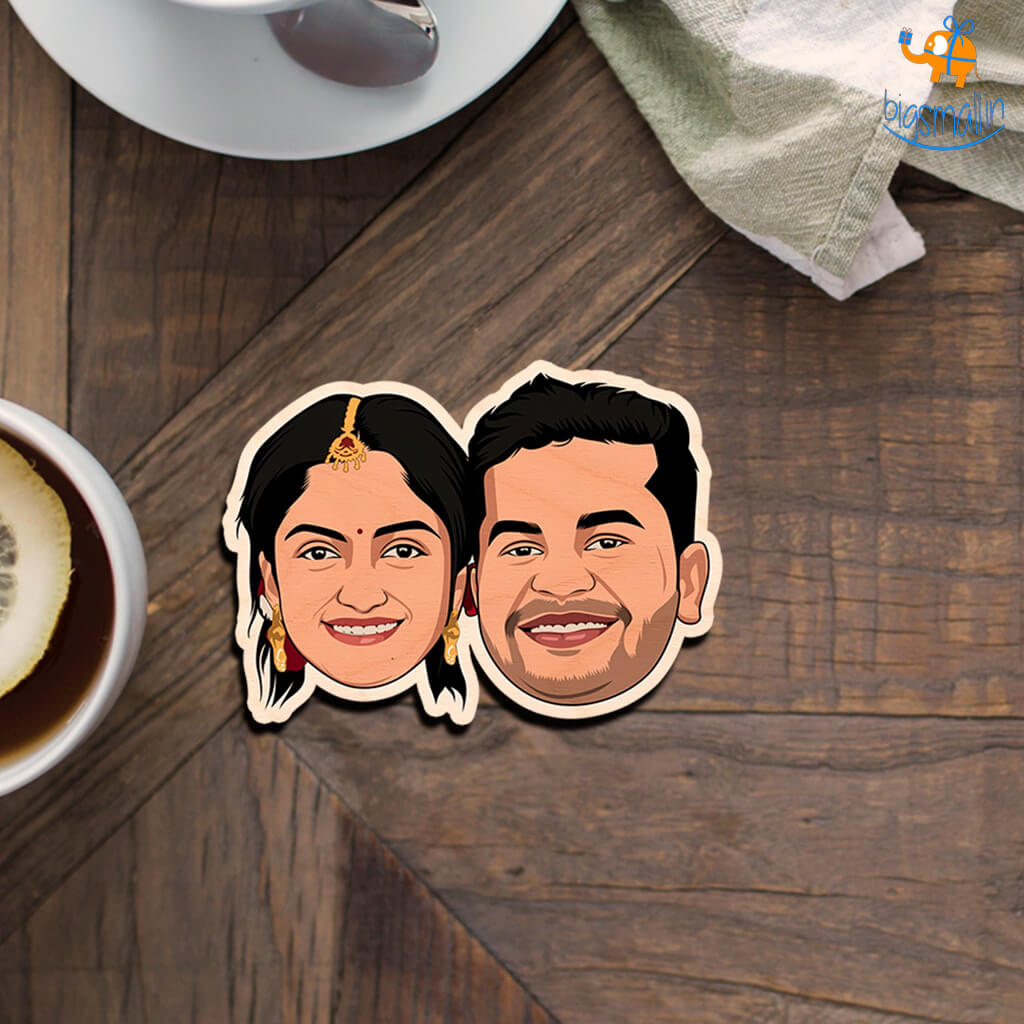 Personalized Caricature Wooden Fridge Magnet