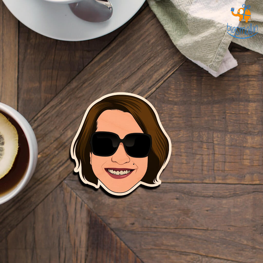 Personalized Caricature Wooden Fridge Magnet