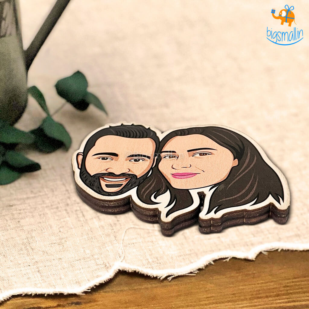 Personalized Caricature Wooden Fridge Magnet