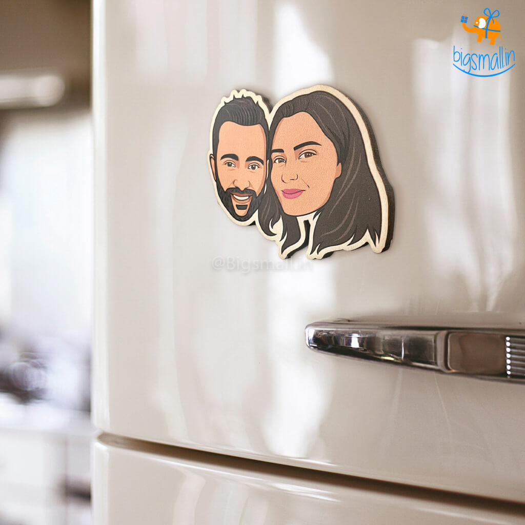 Personalized Caricature Wooden Fridge Magnet