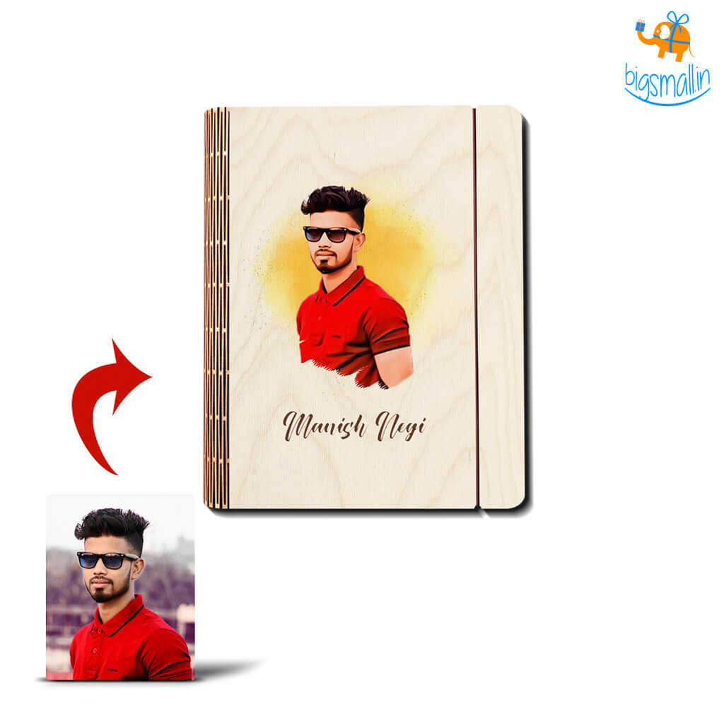 Personalized Photo Art Wooden Binder With Elastic Strap | COD Not Available
