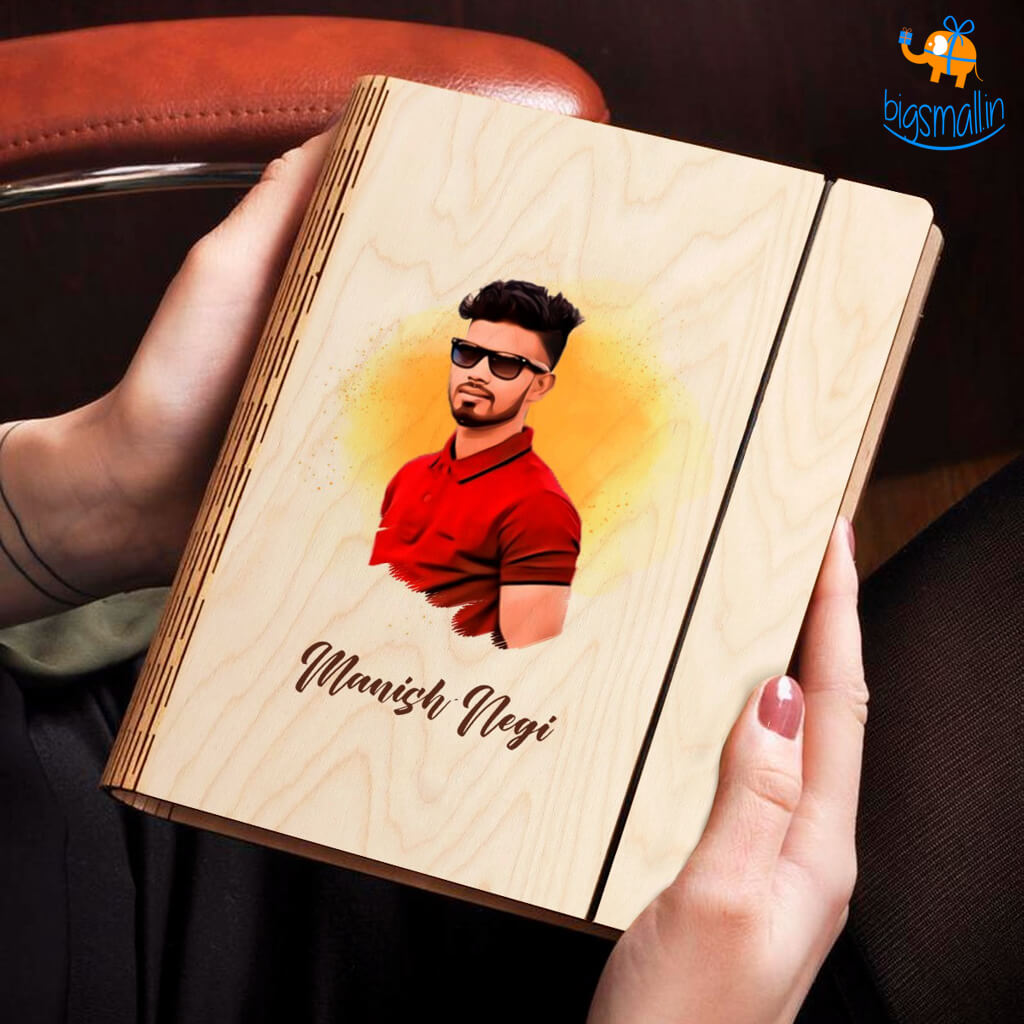 Personalized Photo Art Wooden Binder With Elastic Strap | COD Not Available