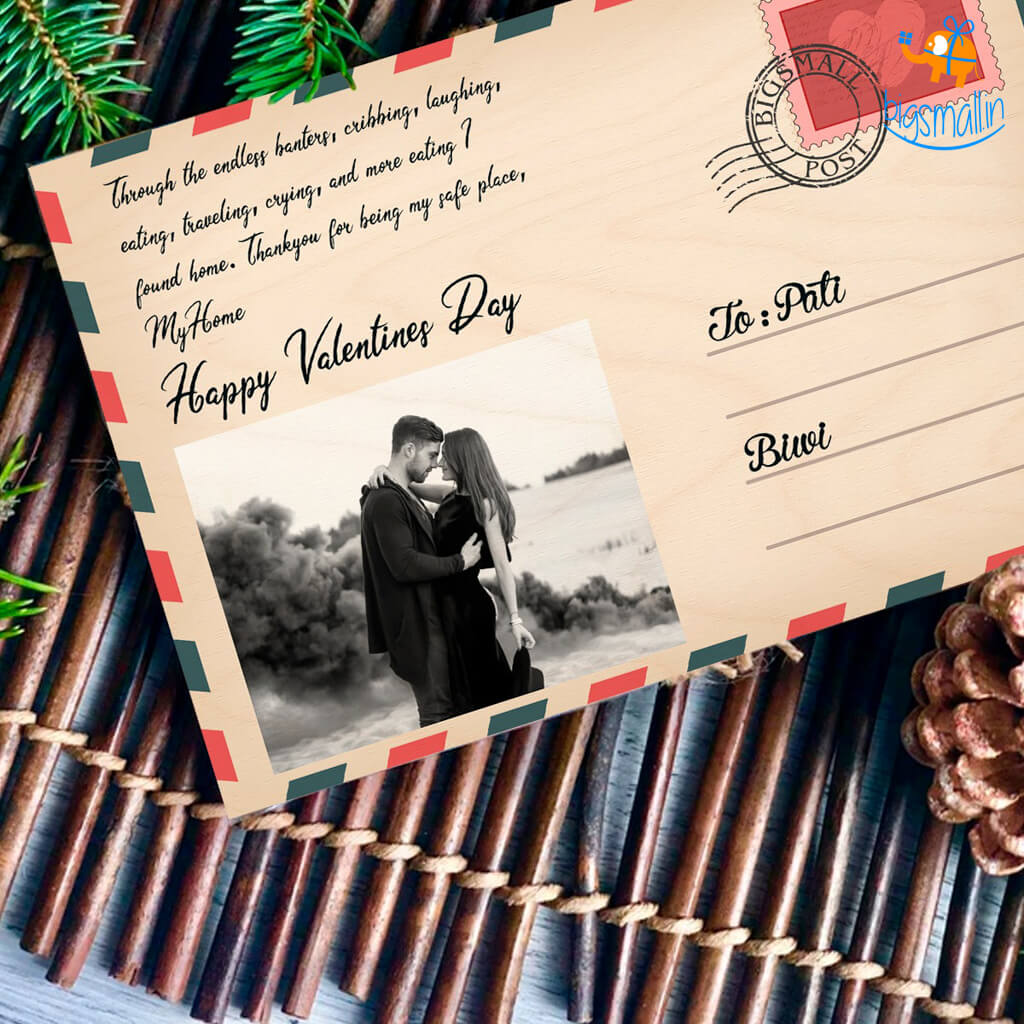 Personalized Wooden Postcard