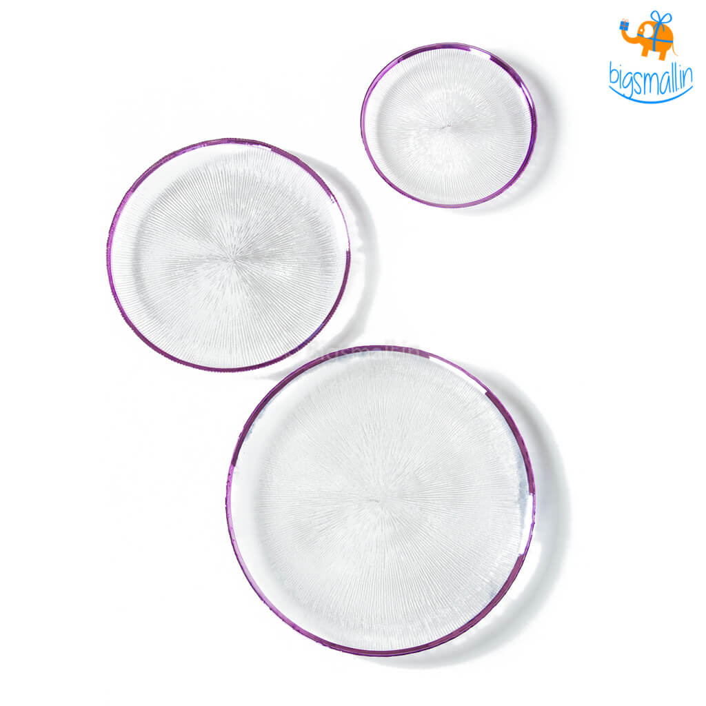 Purple Haze Glass Plates - Set of 3