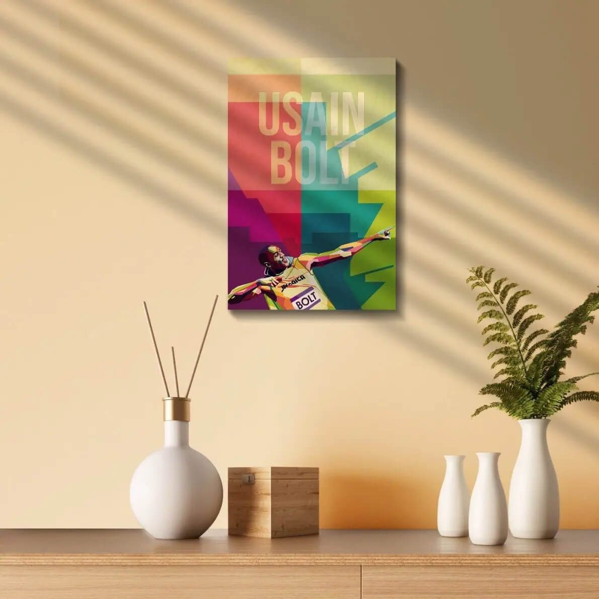 Usain Bolt Wooden Wall Art