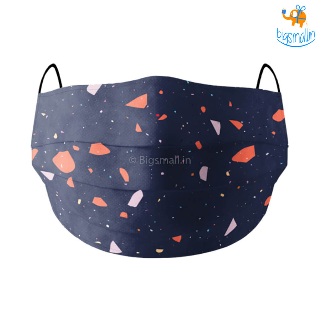 Shatter Print Cotton Mask With Filter