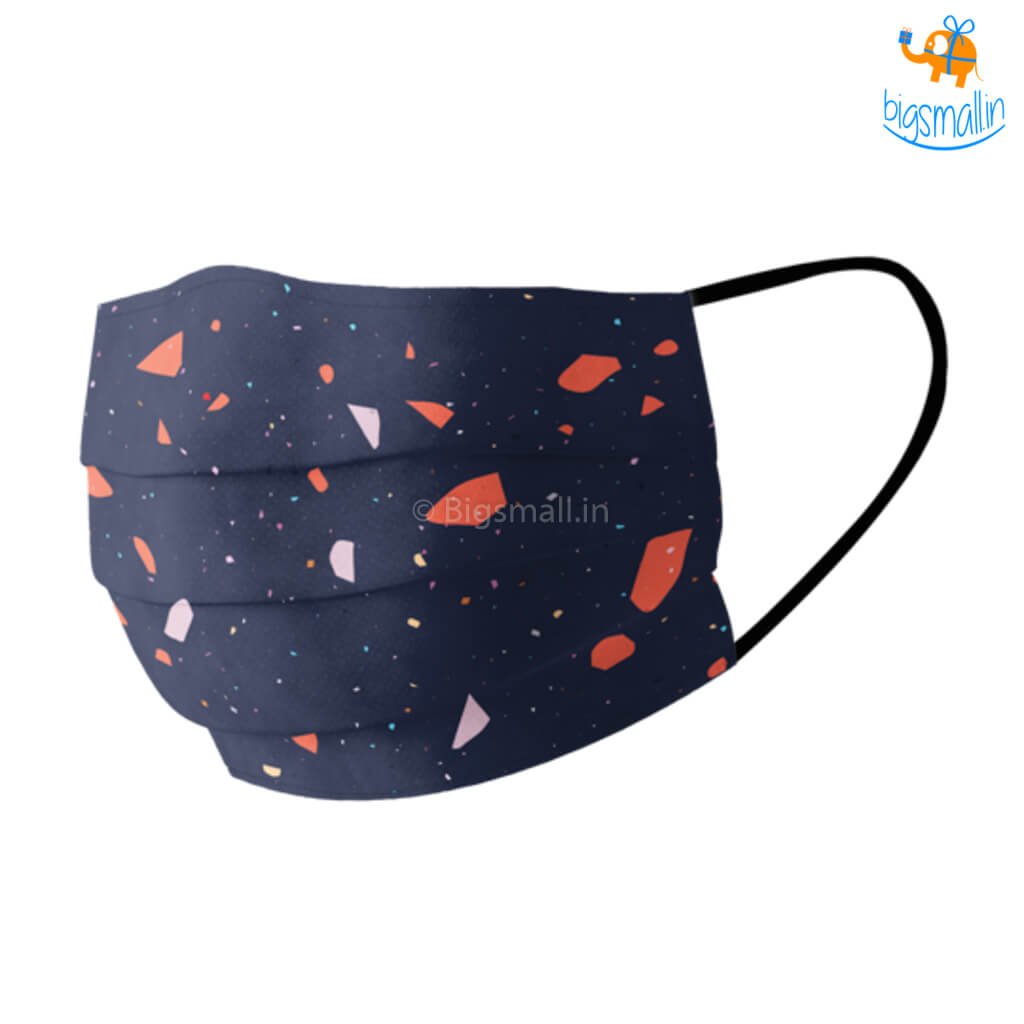 Shatter Print Cotton Mask With Filter