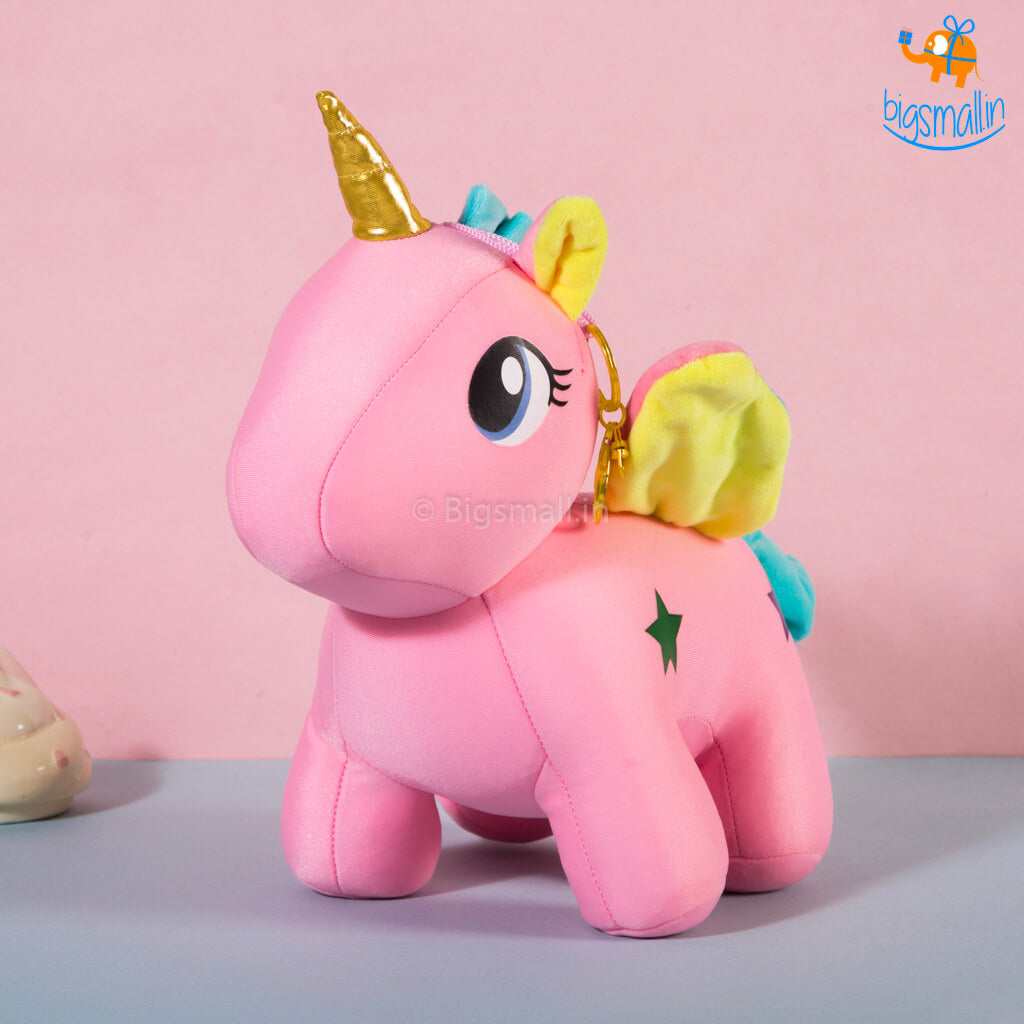 Unicorn Plush Toy with Clasp Holder
