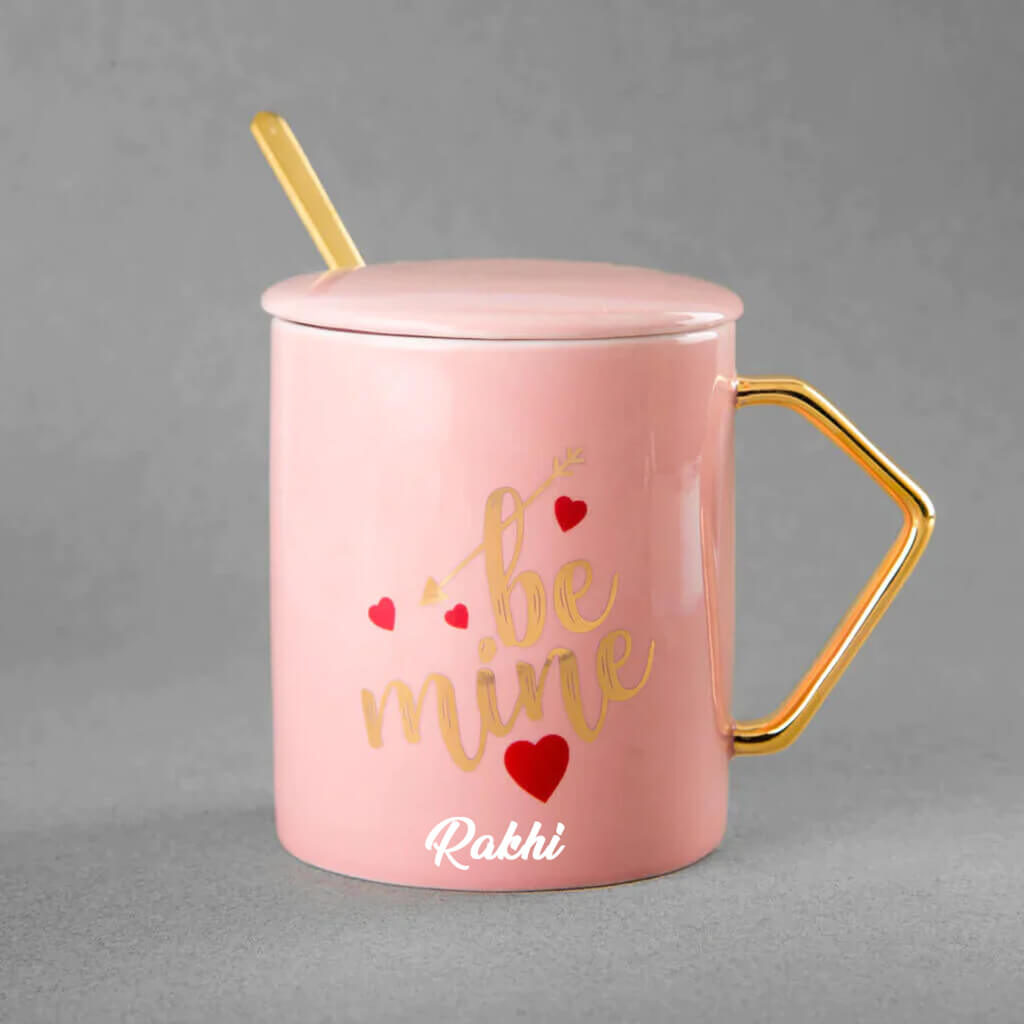 Be My Love Mug With Lid & Spoon